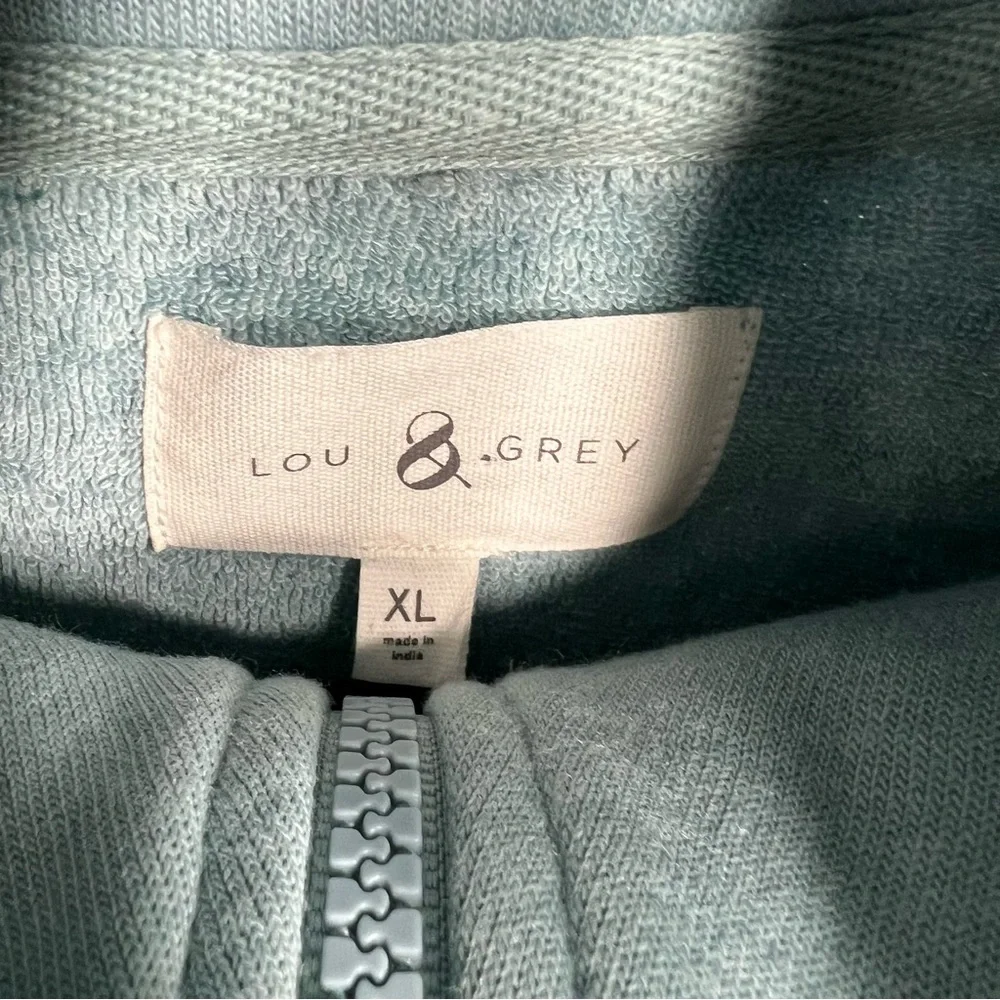 Lou & Grey XL Lounge Pull Over‎ 1/2 Zip Blue Sweater Athleisure